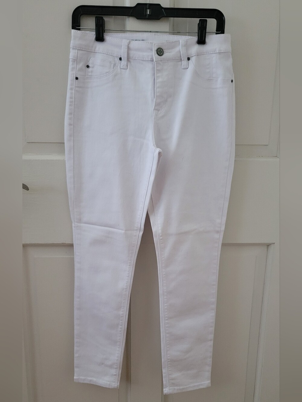 Laurie Felt Los Angeles Silky Ankle Skinny White Denim Stretch Size S
